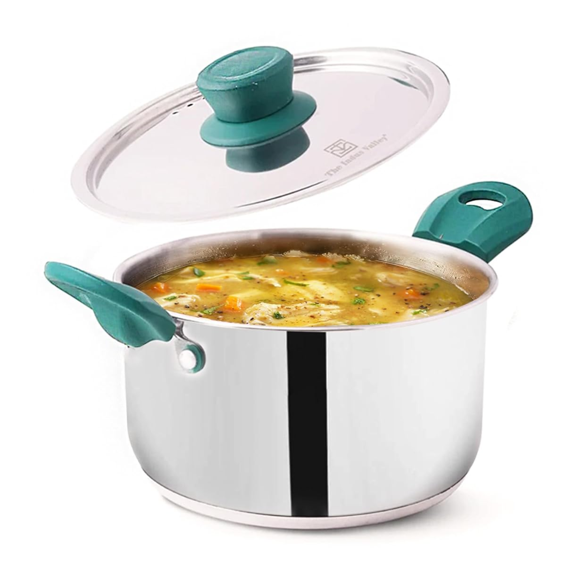 The Indus Valley Stainless Steel Stock Pot/Handi/C...